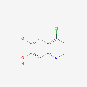 Chemical structure of 4-Chloro-6-methoxyquinolin-7-ol