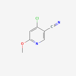 Chemical structure of 4-Chloro-6-methoxynicotinonitrile