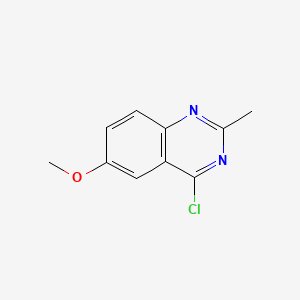 Chemical structure of 4-Chloro-6-methoxy-2-methylquinazoline