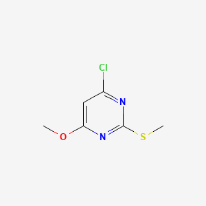 Chemical structure of 4-Chloro-6-methoxy-2-(methylthio)pyrimidine
