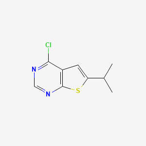 Chemical structure of 4-Chloro-6-isopropylthieno(2,3-d)pyrimidine