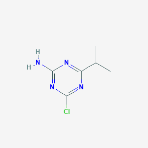 Chemical structure of 4-Chloro-6-isopropyl-1,3,5-triazin-2-amine