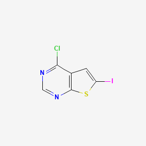 Chemical structure of 4-Chloro-6-iodothieno[2,3-d]pyrimidine