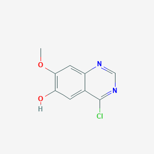 Chemical structure of 4-Chloro-7-methoxyquinazolin-6-ol
