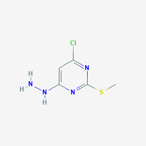 Chemical structure of 4-Chloro-6-hydrazinyl-2-(methylthio)pyrimidine
