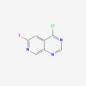 Chemical structure of 4-Chloro-6-fluoropyrido[3,4-d]pyrimidine