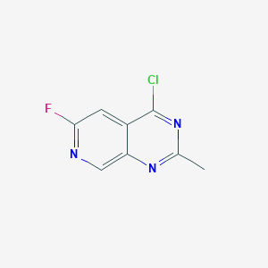 Chemical structure of 4-Chloro-6-fluoro-2-methylpyrido[3,4-d]pyrimidine