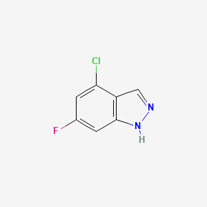 Chemical structure of 4-Chloro-6-fluoro-1H-indazole