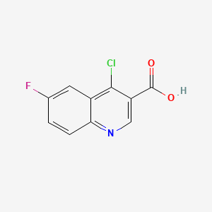 Chemical structure of 4-Chloro-6-fluoroquinoline-3-carboxylic acid