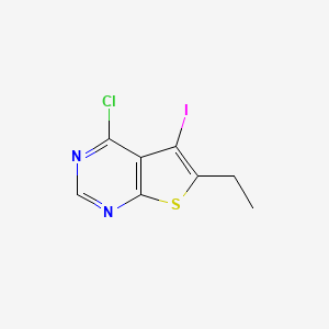 Chemical structure of 4-Chloro-6-ethyl-5-iodothieno[2,3-d]pyrimidine