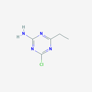 Chemical structure of 4-Chloro-6-ethyl-1,3,5-triazin-2-amine