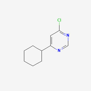 Chemical structure of 4-chloro-6-cyclohexylpyrimidine