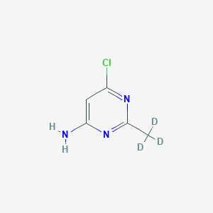 Chemical structure of 4-Chloro-6-amino-2-(methyl-d3)-pyrimidine