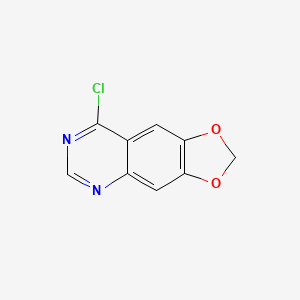 Chemical structure of 4-Chloro-6,7-methylenedioxyquinazoline
