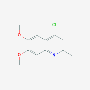 Chemical structure of 4-Chloro-6,7-dimethoxy-2-methylquinoline