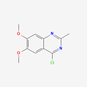 Chemical structure of 4-Chloro-6,7-dimethoxy-2-methylquinazoline