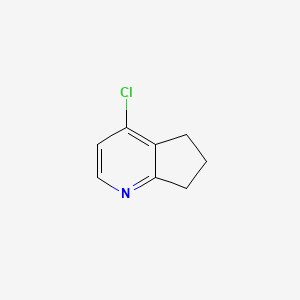 Chemical structure of 4-chloro-5H,6H,7H-cyclopenta[b]pyridine