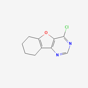 Chemical structure of 4-Chloro-6,7,8,9-tetrahydrobenzofuro[3,2-d]pyrimidine