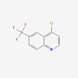 Chemical structure of 4-Chloro-6-(trifluoromethyl)quinoline