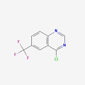 Chemical structure of 4-Chloro-6-(trifluoromethyl)quinazoline
