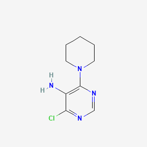 Chemical structure of 4-Chloro-6-(piperidin-1-yl)pyrimidin-5-amine