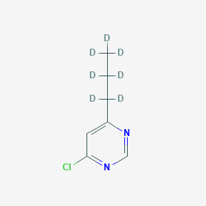 Chemical structure of 4-Chloro-6-(n-propyl-d7)-pyrimidine