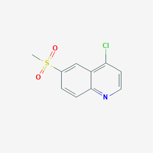 Chemical structure of 4-Chloro-6-(methylsulfonyl)quinoline
