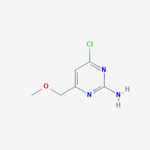Chemical structure of 4-Chloro-6-(methoxymethyl)pyrimidin-2-amine