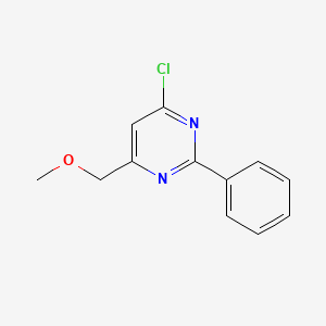 Chemical structure of 4-Chloro-6-(methoxymethyl)-2-phenylpyrimidine