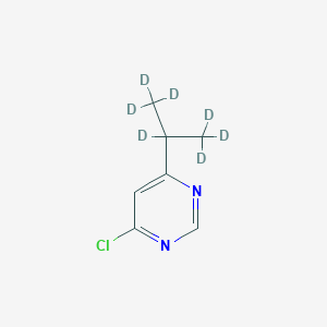 Chemical structure of 4-Chloro-6-(iso-propyl-d7)-pyrimidine