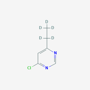 Chemical structure of 4-Chloro-6-(ethyl-d5)pyrimidine