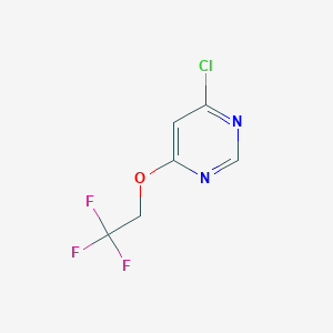 Chemical structure of 4-Chloro-6-(2,2,2-trifluoroethoxy)pyrimidine