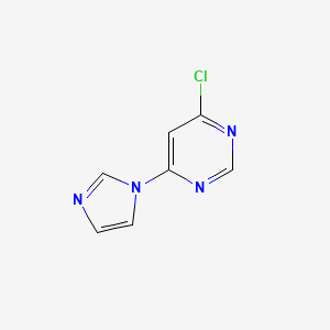 Chemical structure of 4-Chloro-6-(1H-imidazol-1-yl)pyrimidine