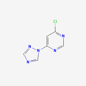 Chemical structure of 4-Chloro-6-(1,2,4-triazol-1-yl)pyrimidine