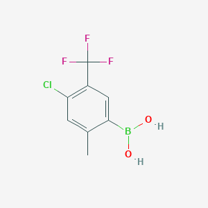 Chemical structure of 4-Chloro-5-trifluoromethyl-2-methylphenylboronic acid