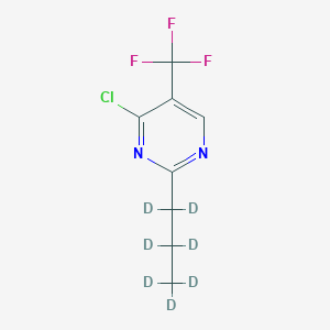 Chemical structure of 4-Chloro-5-trifluoromethyl-2-(n-propyl-d7)-pyrimidine