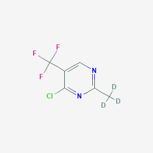Chemical structure of 4-Chloro-5-trifluoromethyl-2-(methyl-d3)-pyrimidine