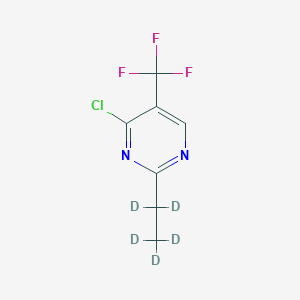 Chemical structure of 4-Chloro-5-trifluoromethyl-2-(ethyl-d5)-pyrimidine