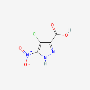 Chemical structure of 4-Chloro-5-nitro-1H-pyrazole-3-carboxylic acid