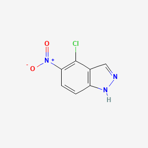 Chemical structure of 4-Chloro-5-nitro-1H-indazole