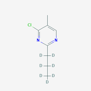 Chemical structure of 4-Chloro-5-methyl-2-(n-propyl-d7)-pyrimidine