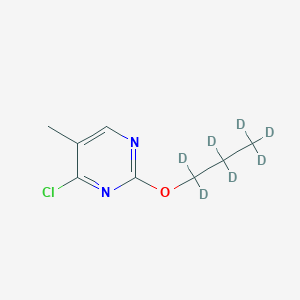 Chemical structure of 4-Chloro-5-methyl-2-(n-propoxy-d7)-pyrimidine