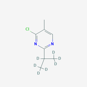 Chemical structure of 4-Chloro-5-methyl-2-(iso-propyl-d7)-pyrimidine