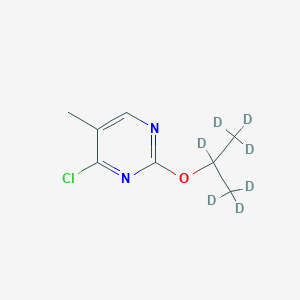 Chemical structure of 4-Chloro-5-methyl-2-(iso-propoxy-d7)-pyrimidine