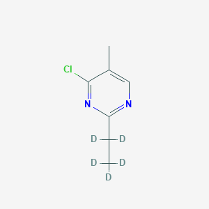 Chemical structure of 4-Chloro-5-methyl-2-(ethyl-d5)-pyrimidine
