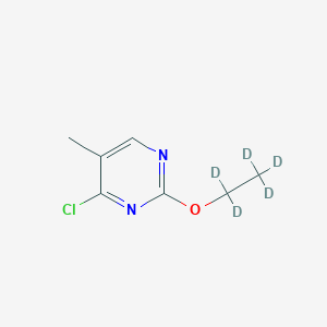 Chemical structure of 4-Chloro-5-methyl-2-(ethoxy-d5)-pyrimidine