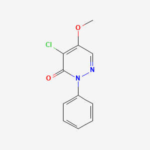 Chemical structure of 4-Chloro-5-methoxy-2-phenylpyridazin-3(2H)-one