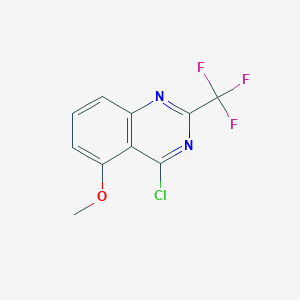 Chemical structure of 4-Chloro-5-methoxy-2-(trifluoromethyl)quinazoline