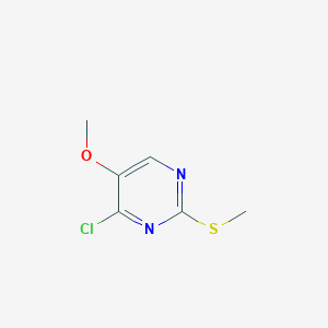 Chemical structure of 4-Chloro-5-methoxy-2-(methylthio)pyrimidine