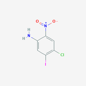 Chemical structure of 4-chloro-5-iodo-2-nitroaniline